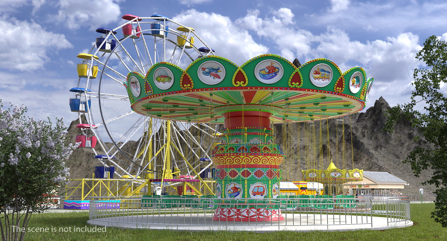 Swing Ride Rigged 3D