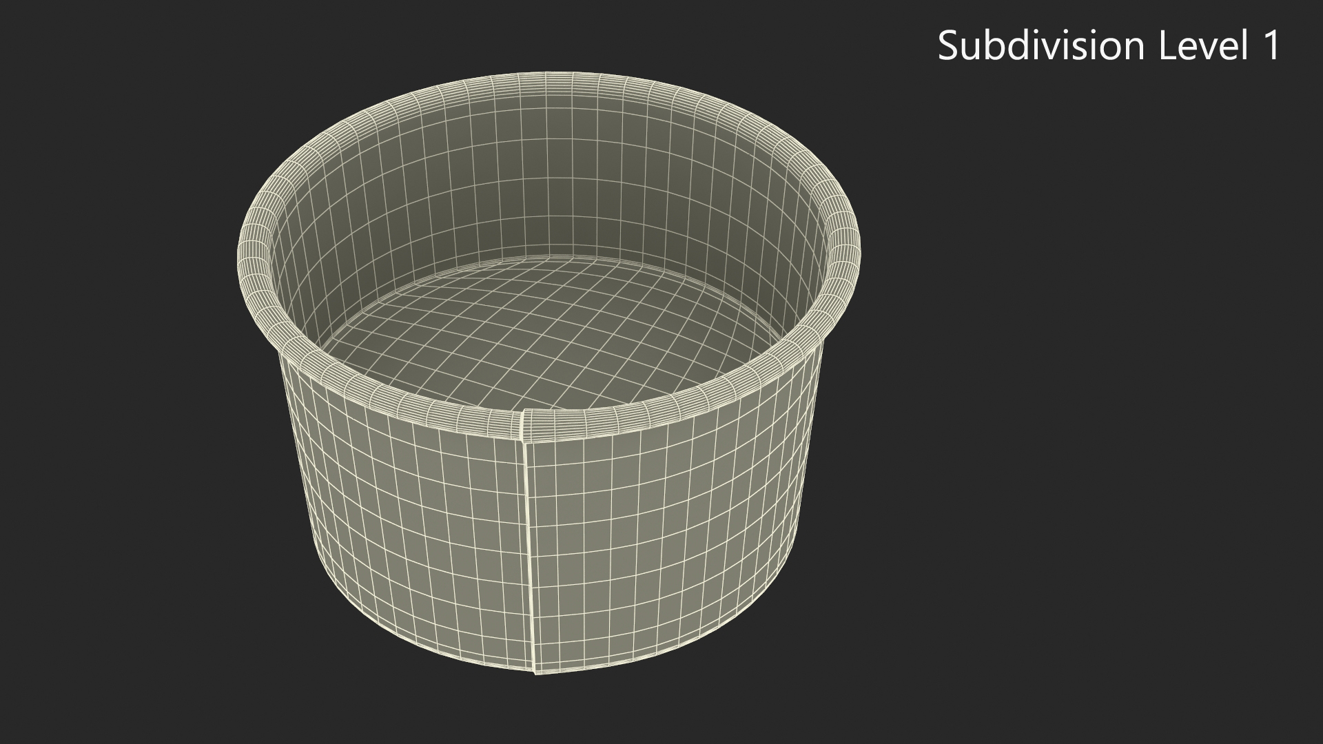 3D Cardboard Ice Cream Cup model