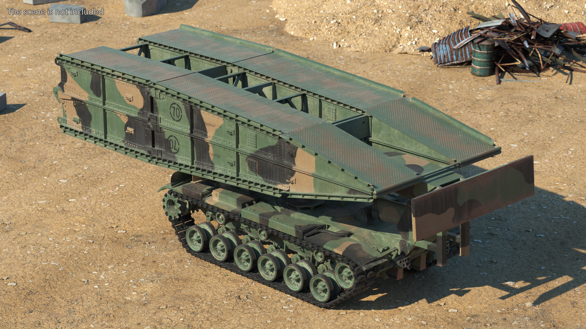 3D model Armored Bridge M60A1 AVLB Camo