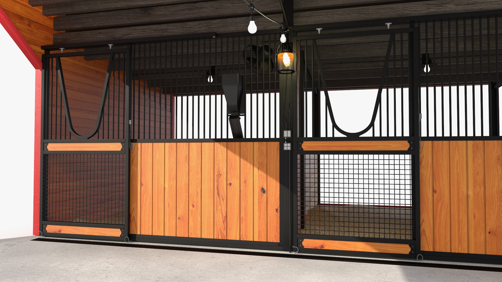 Horse Barn Red 3D model