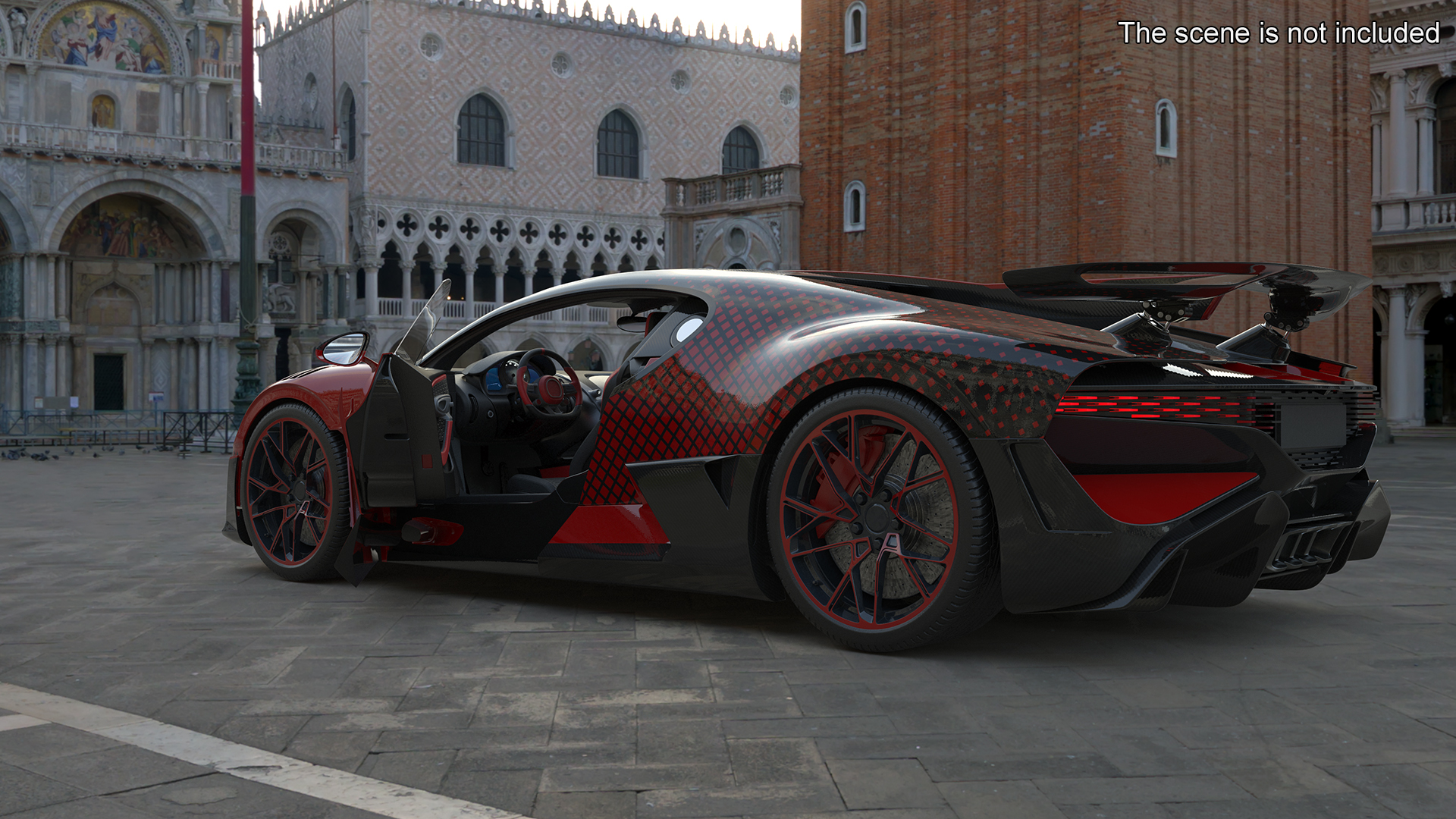 3D model Hypercar Luxury Racer Red