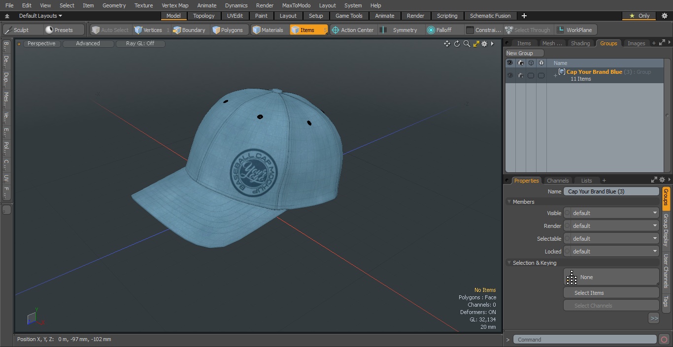 Cap Your Brand Blue 3D model