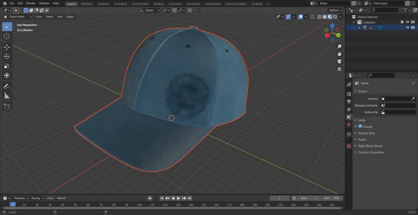 Cap Your Brand Blue 3D model