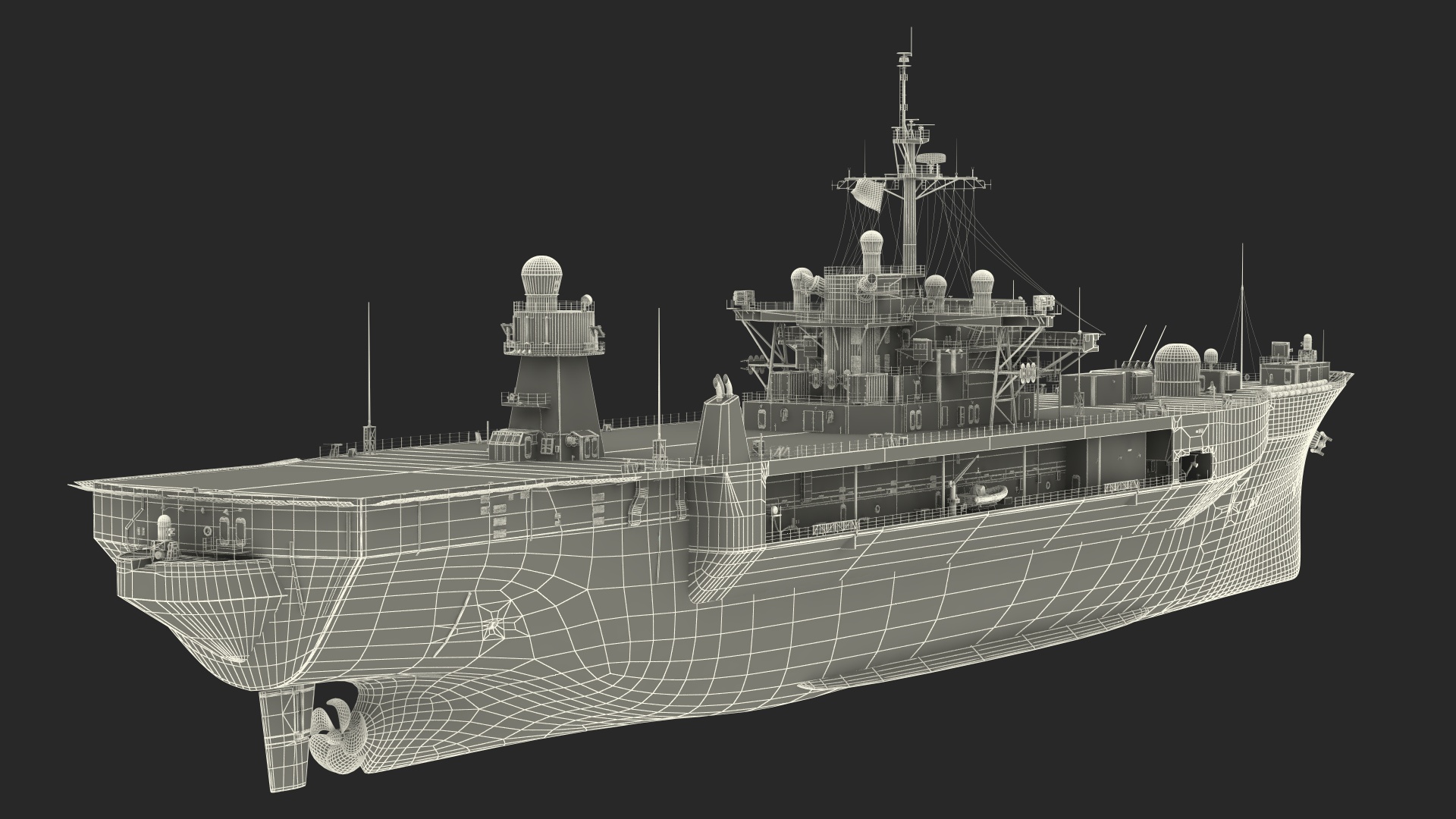 3D model Command Ship USS Mount Whitney