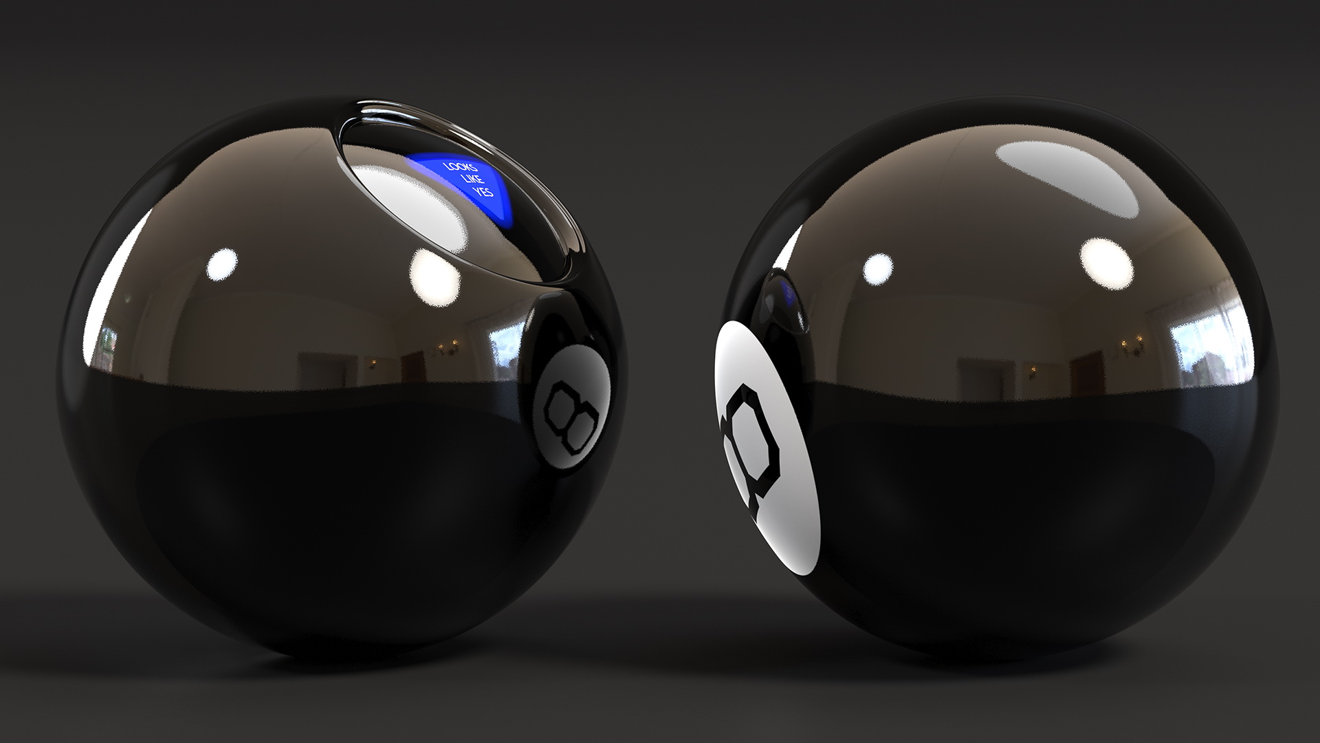 3D Magic 8 Ball Yes Answer model