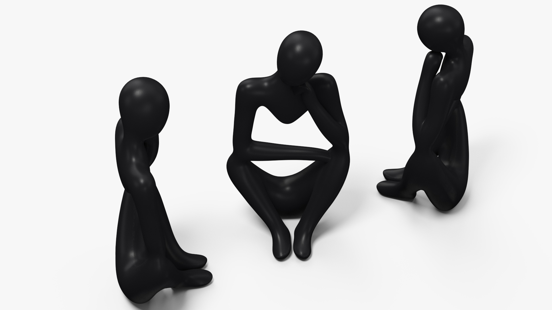 3D model Artistic Human Sculpture Black