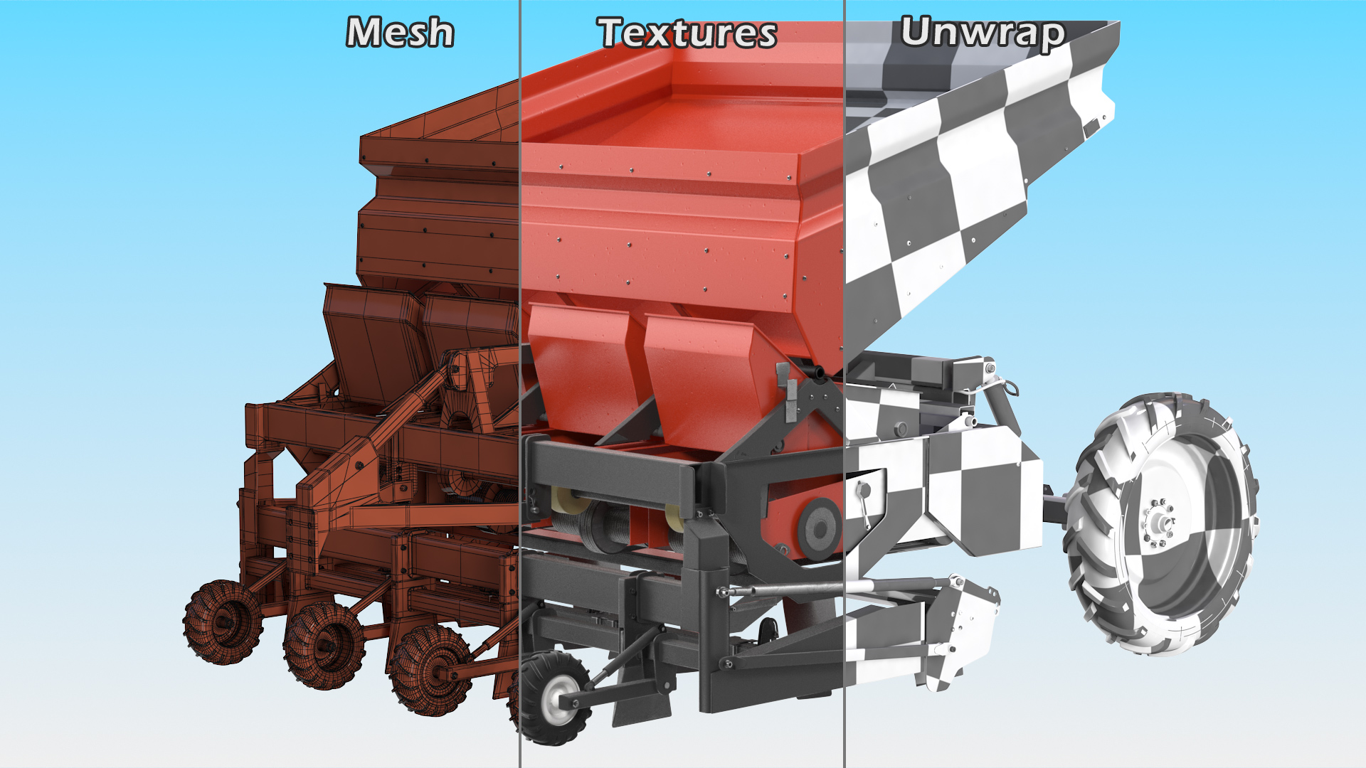 3D Potato Planter Red model