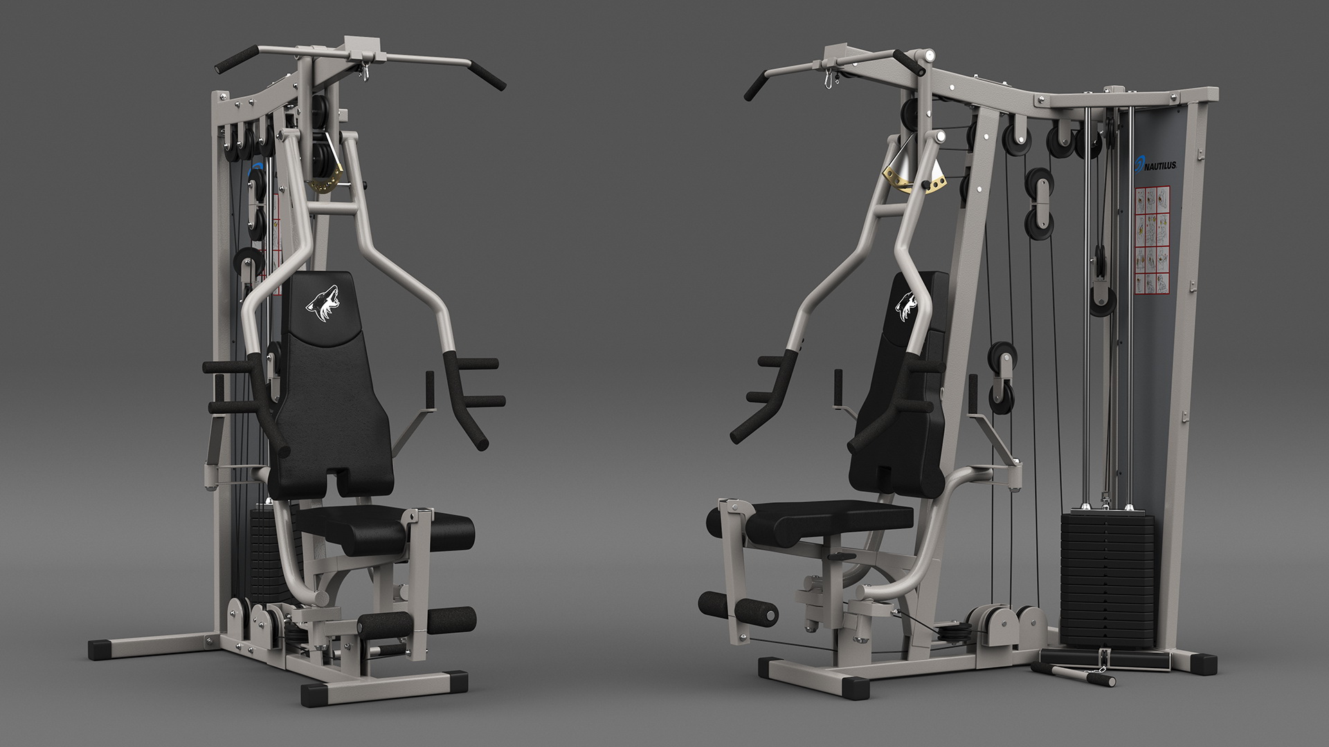 Multifunctional Home Gym Station 3D