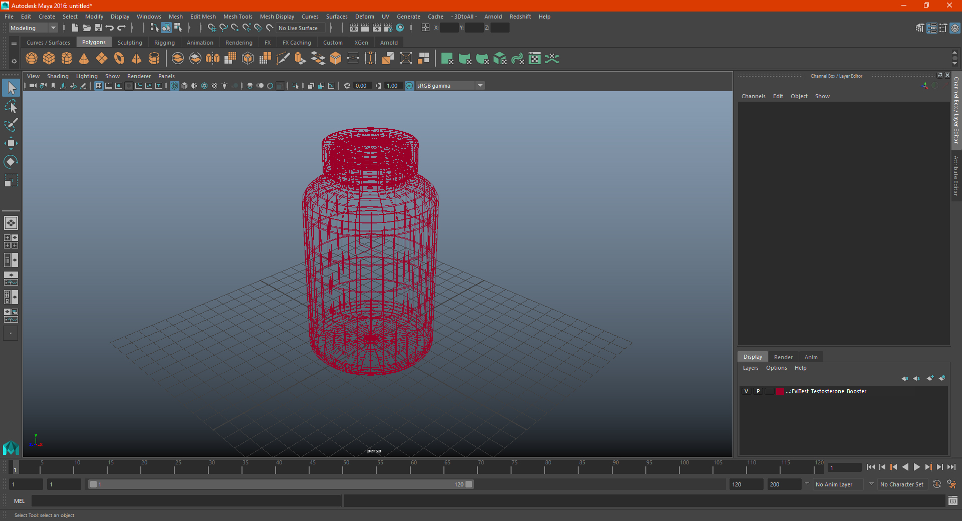 3D EvlTest Testosterone Booster model