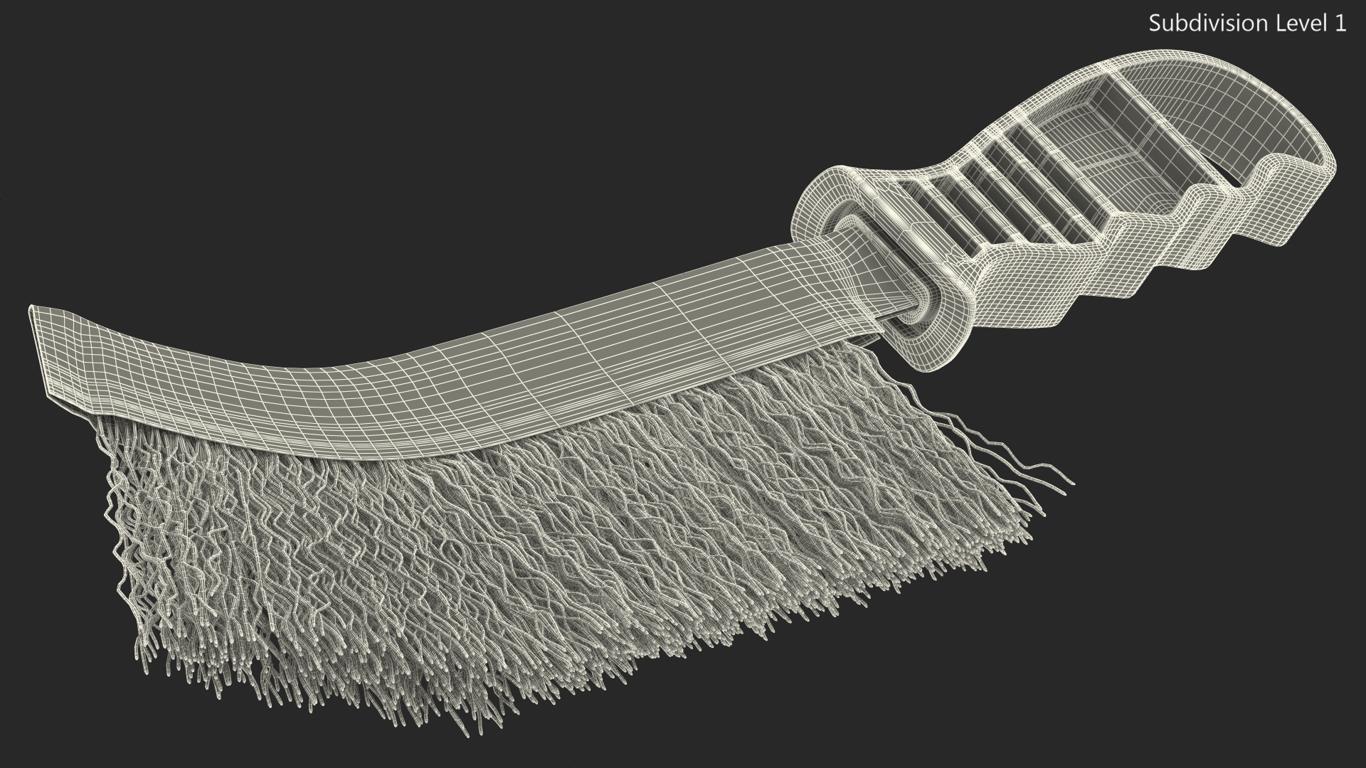 3D Steel Wire Brush with Plastic Handle