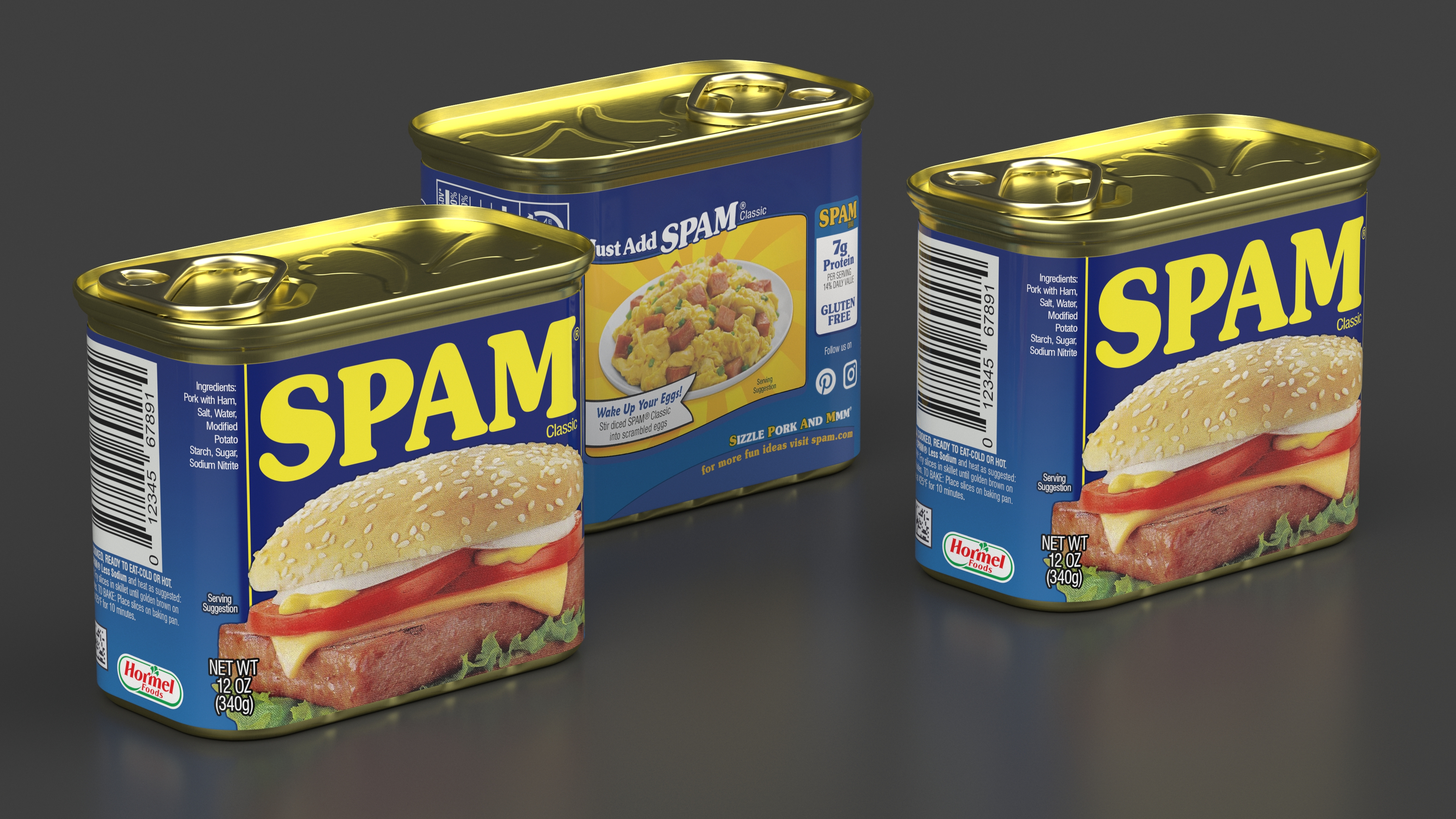 3D Spam Canned Food Closed model