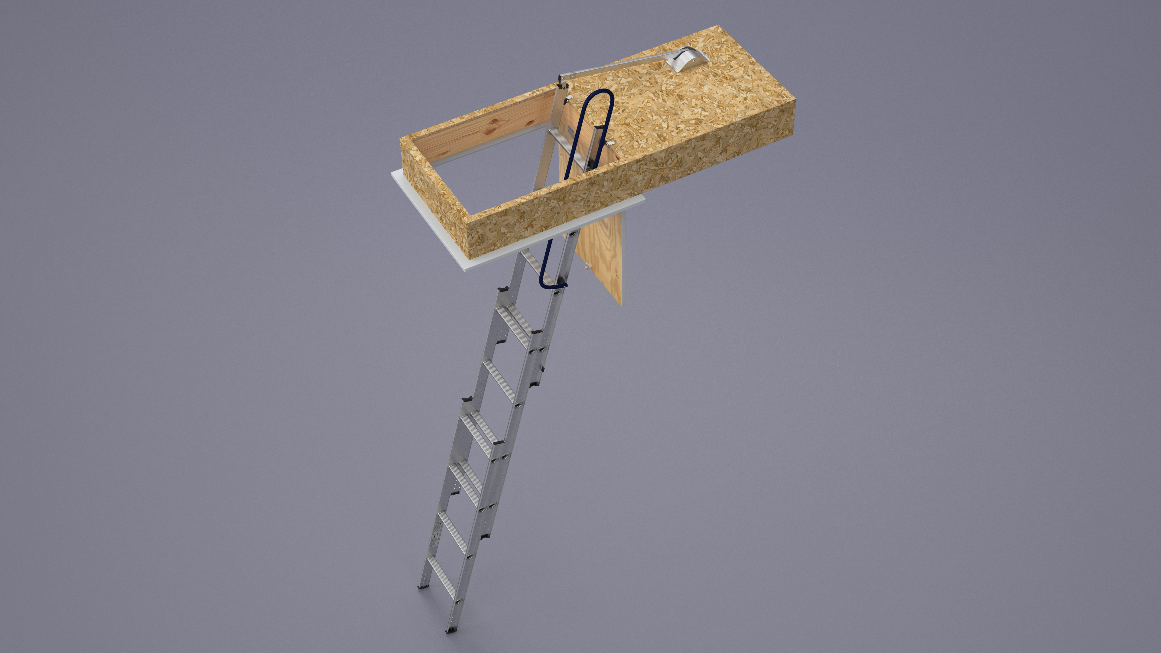 3D Metal Attic Ladder model