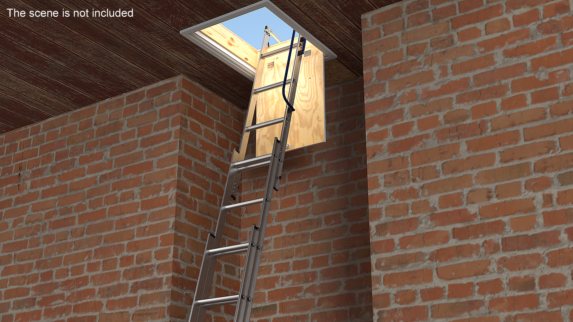 3D Metal Attic Ladder model