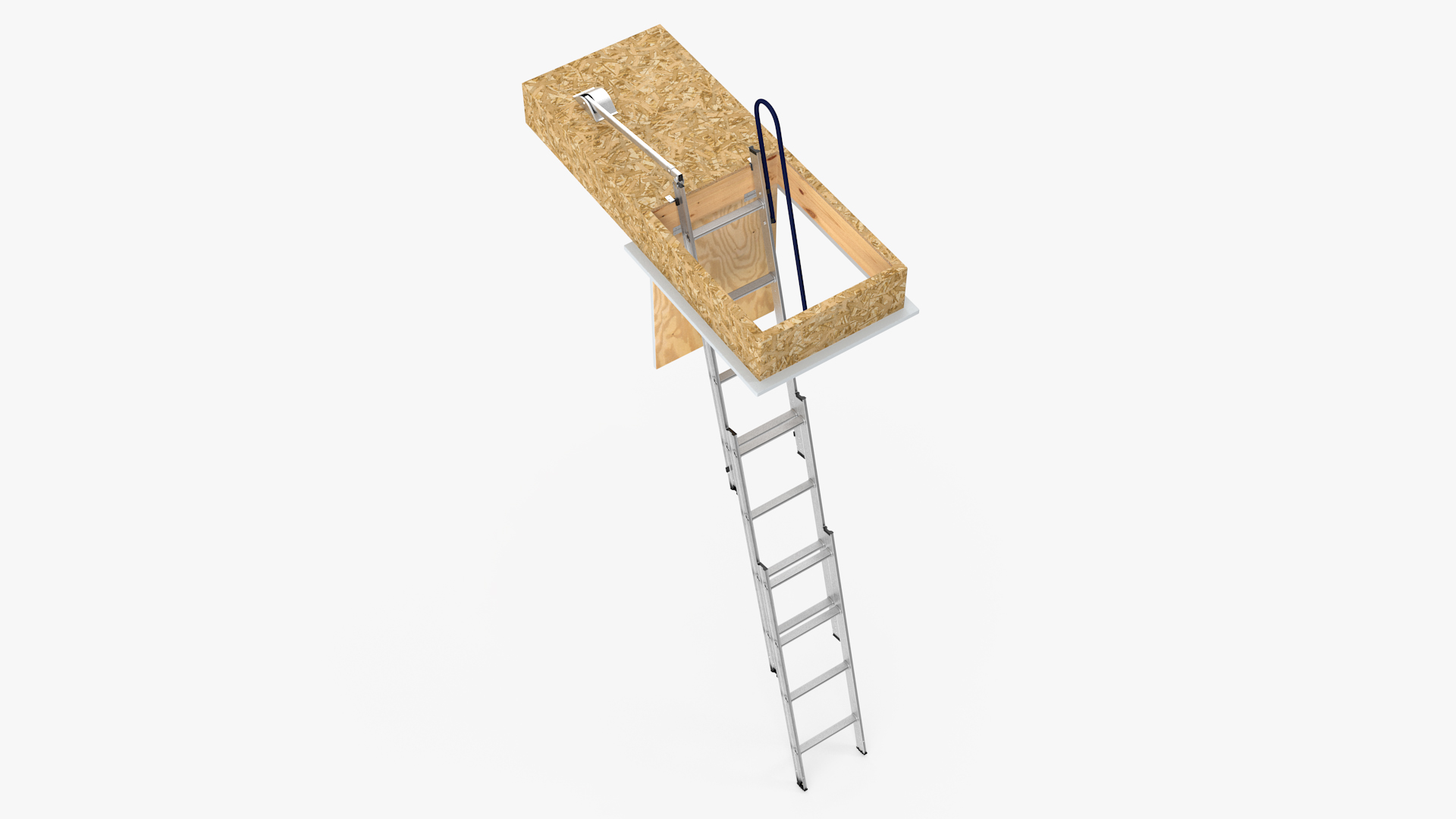 3D Metal Attic Ladder model