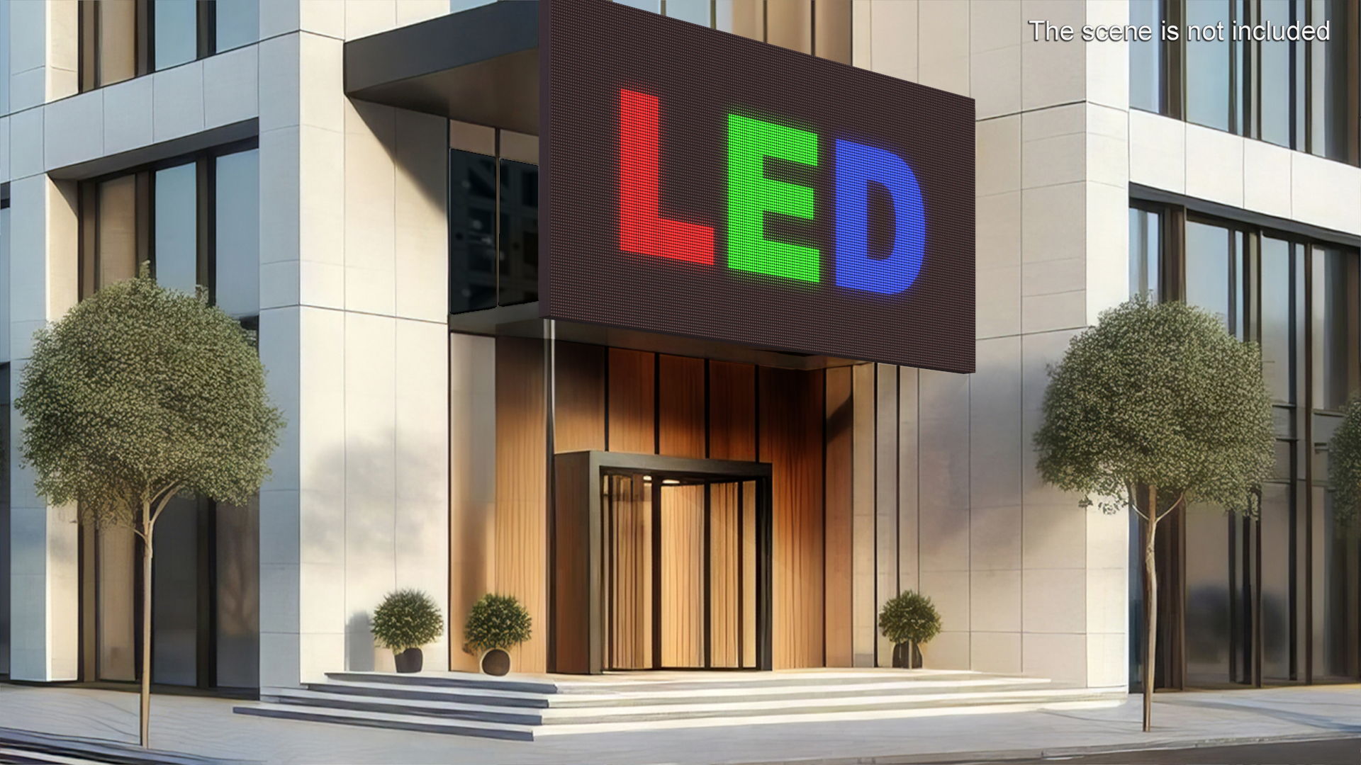 3D Indoor LED Display Module with Letters model