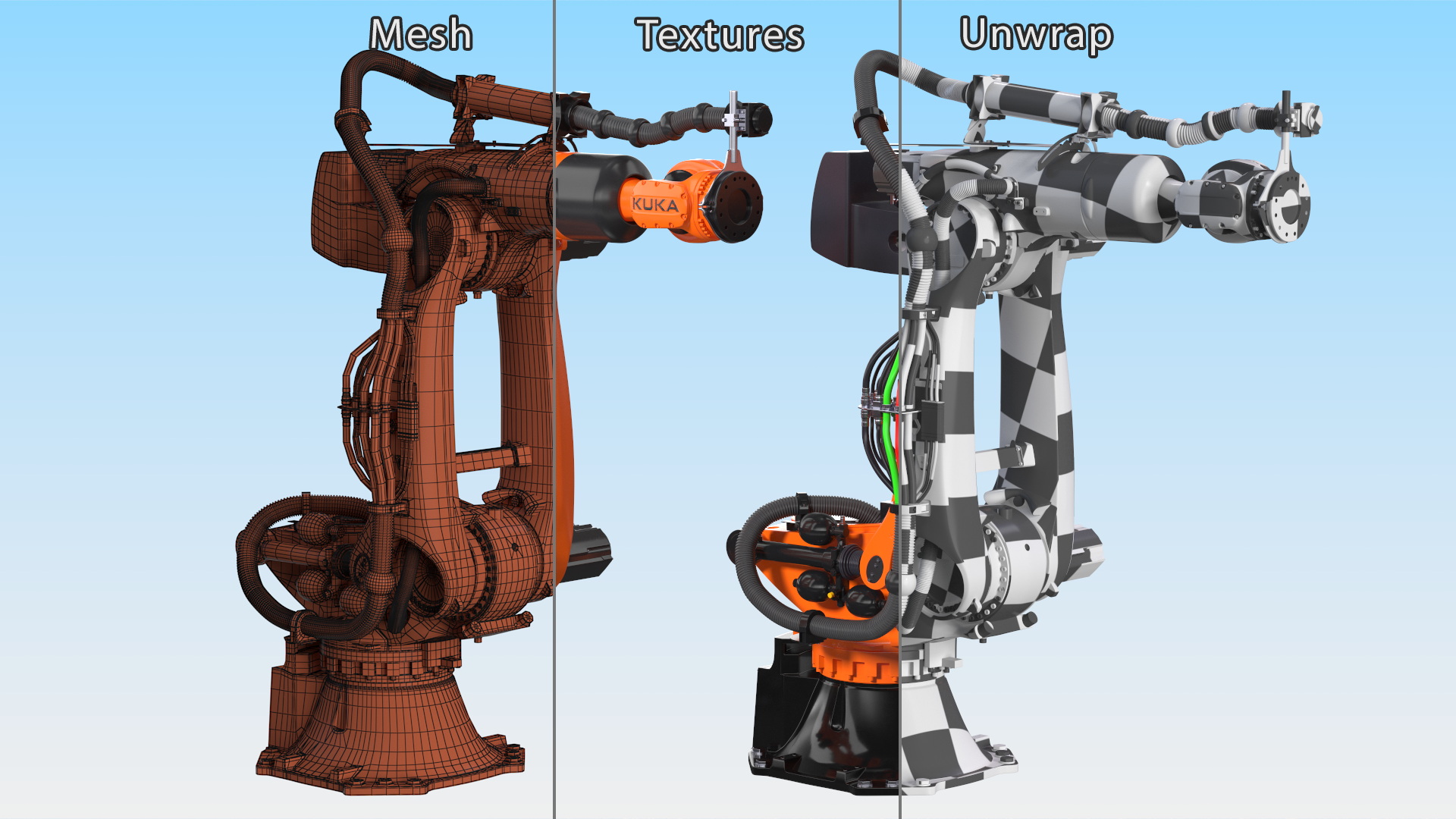 3D model Ultra Robot Arm KUKA KR FORTEC