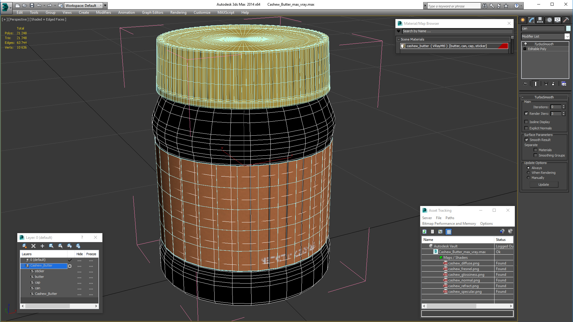 3D Cashew Butter model