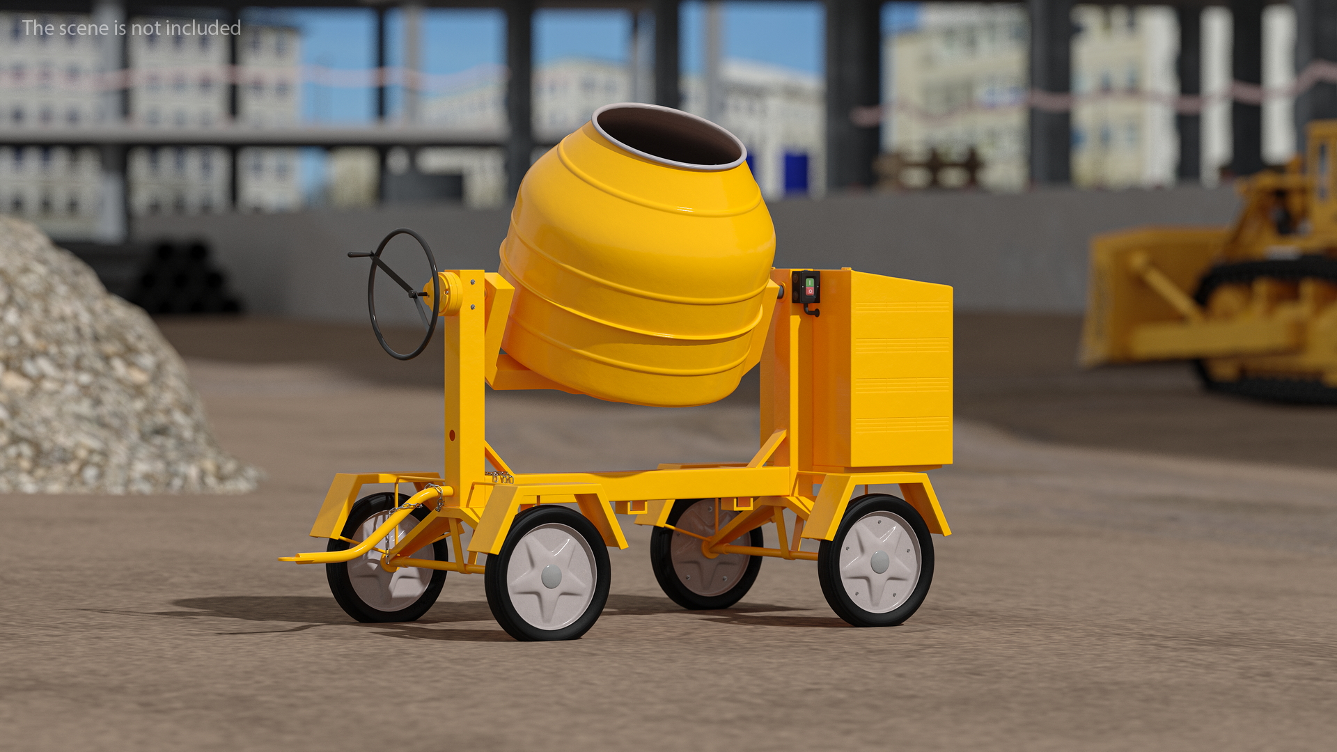 Electric Portable Cement Mixing Machine 3D model