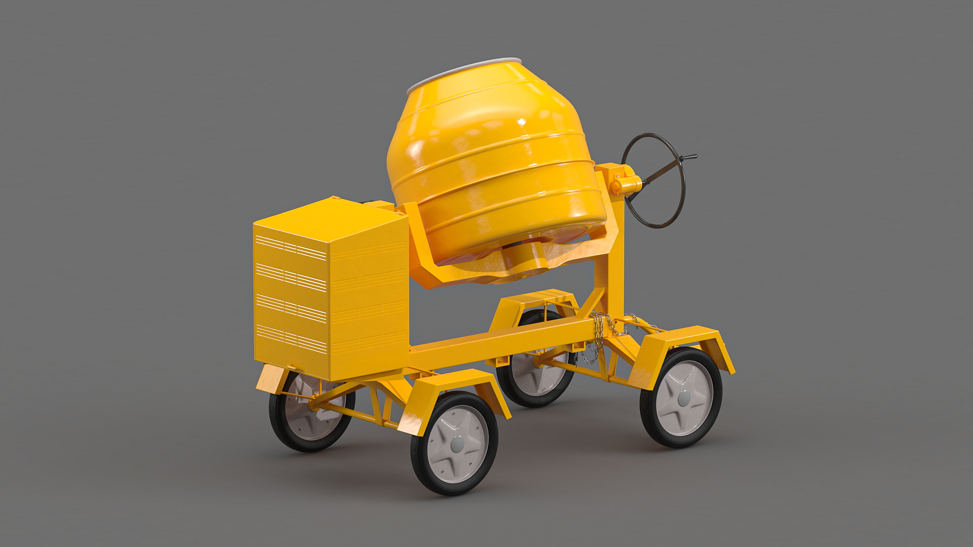 Electric Portable Cement Mixing Machine 3D model