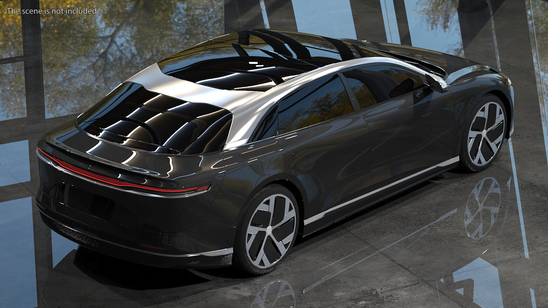 3D model Electric Luxury Sedan Exterior Only