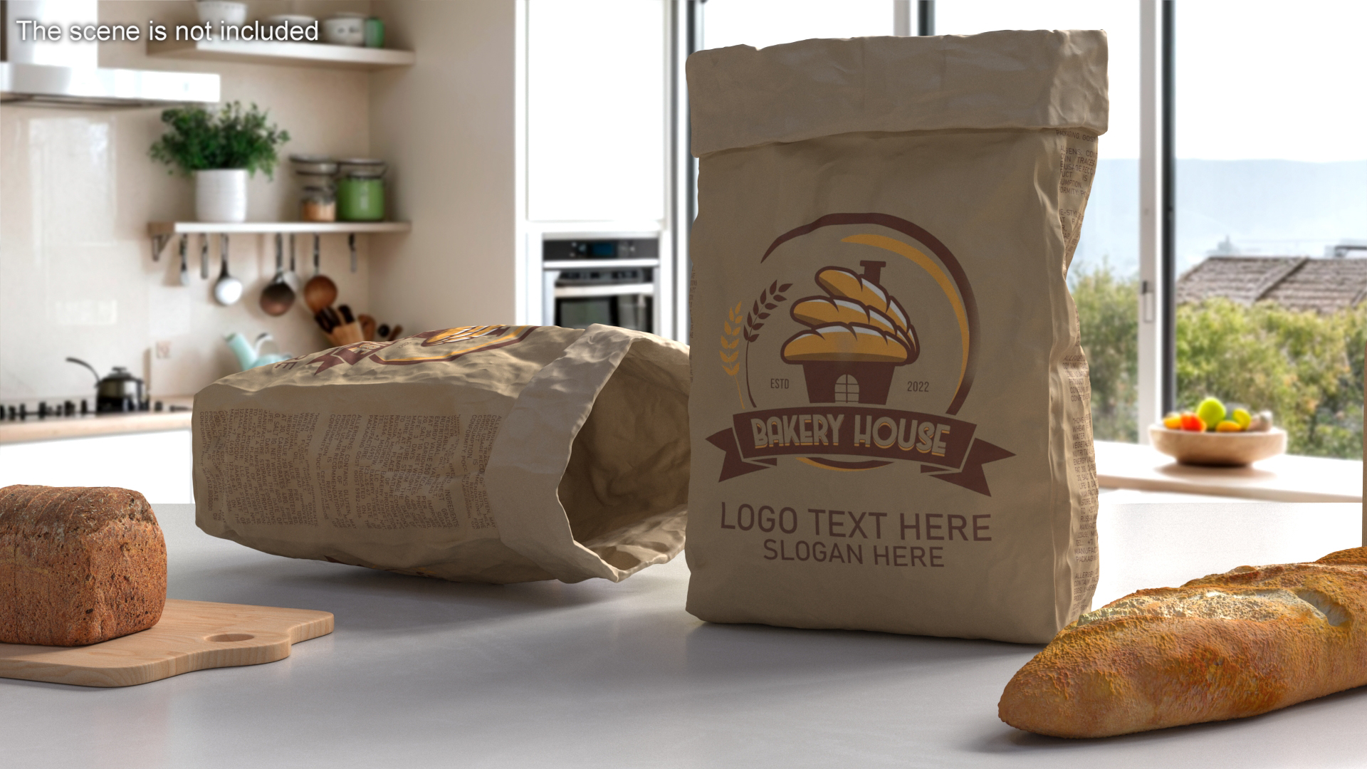 Bakery Bag Opened 3D