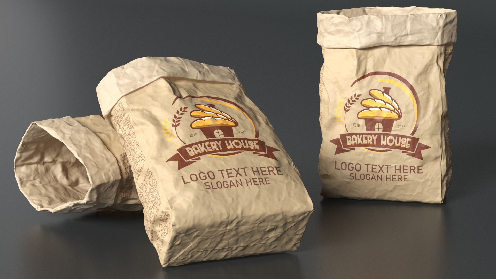 Bakery Bag Opened 3D