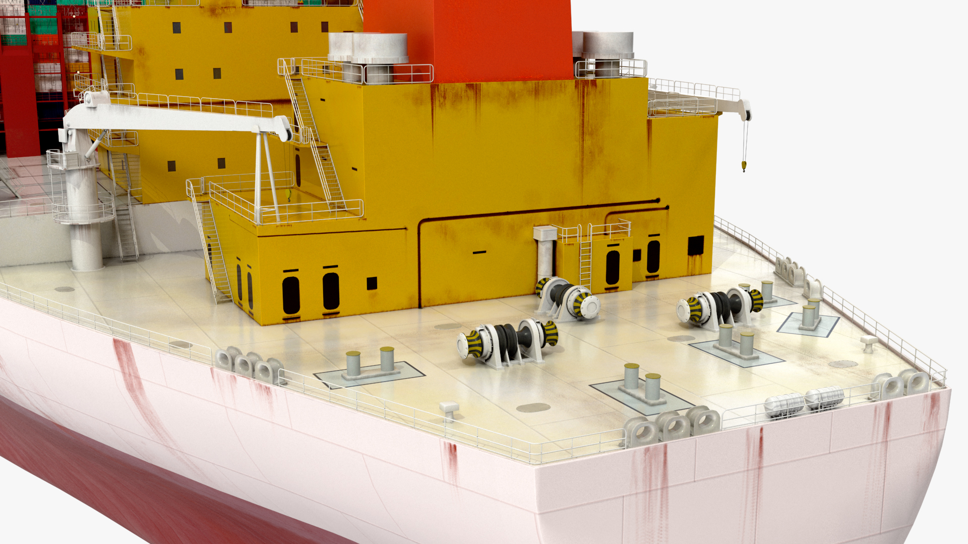 3D Cargo Ship Loaded with Containers model