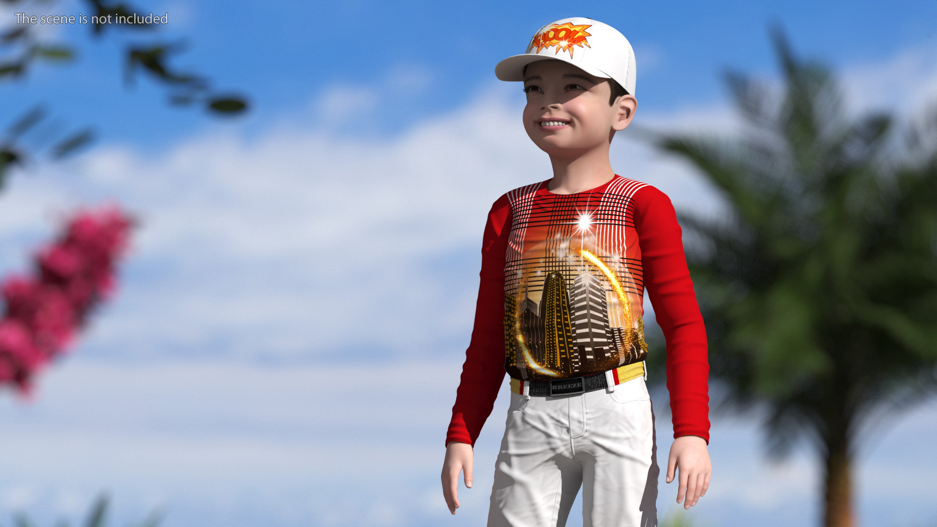 3D model Asian Child Boy Street Style Rigged