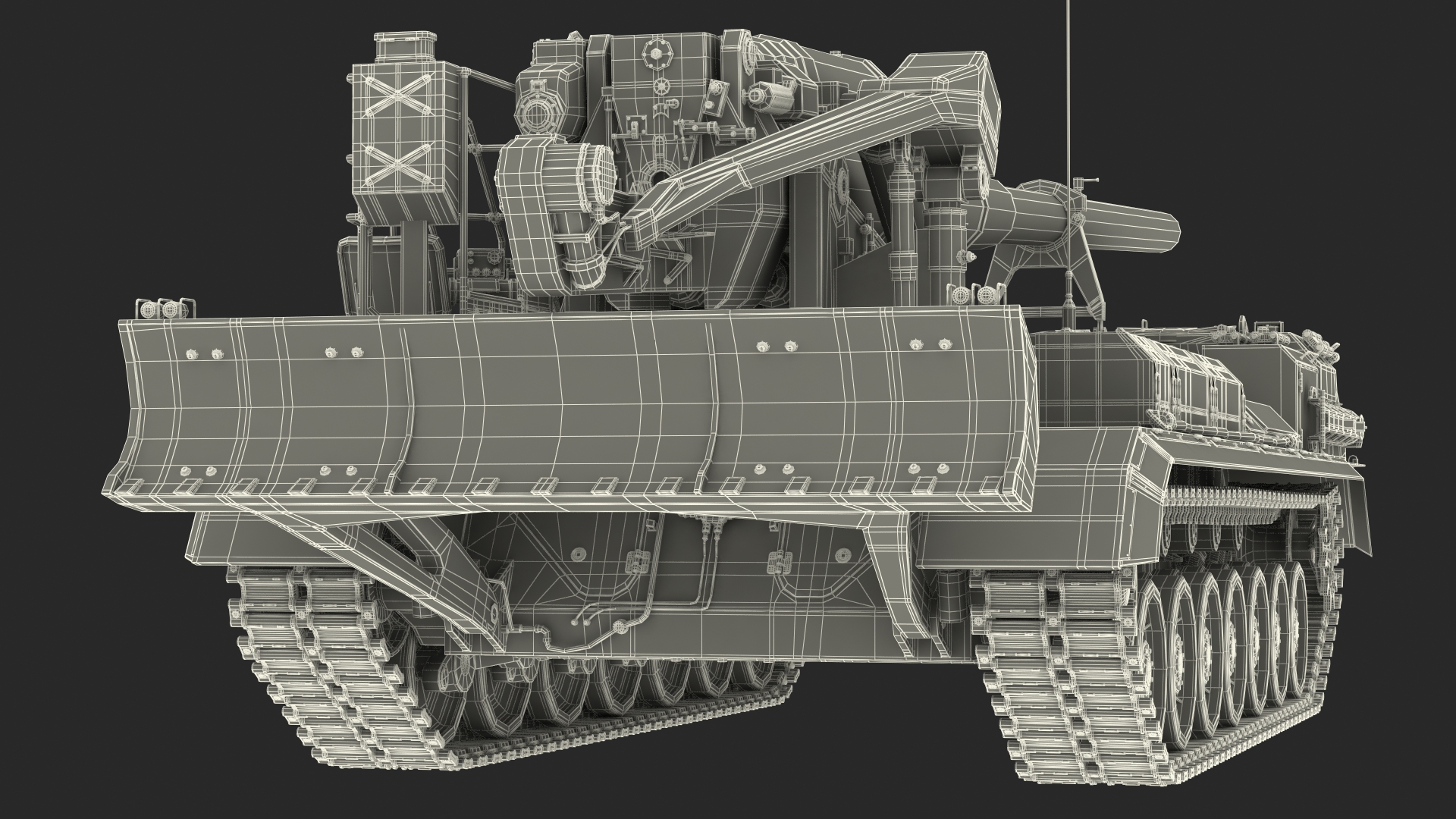 2S7 Pion Self Propelled Heavy Artillery Clean Rigged 3D