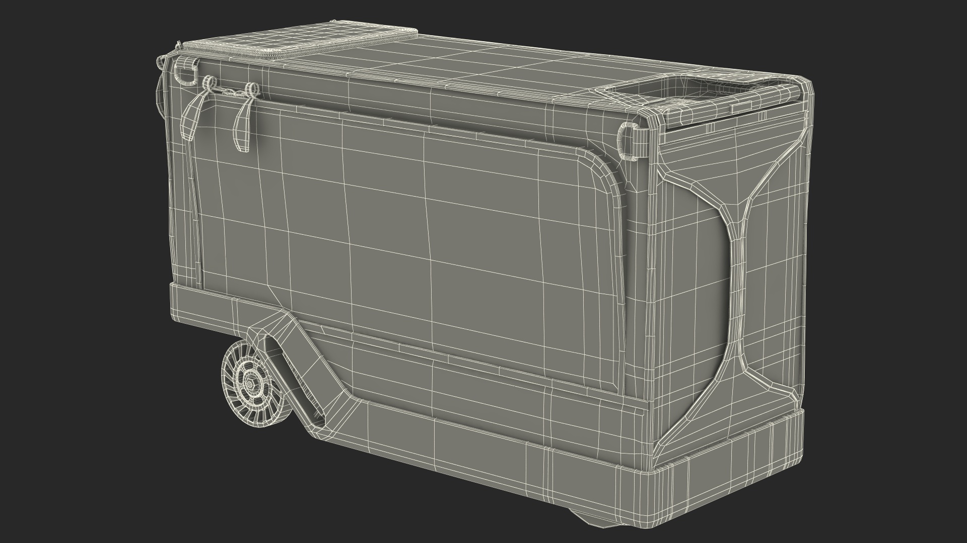 Motorized Suitcase Modobag Rigged for Maya 3D