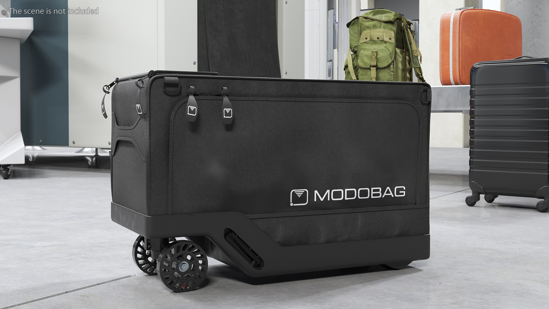 Motorized Suitcase Modobag Rigged for Cinema 4D 3D