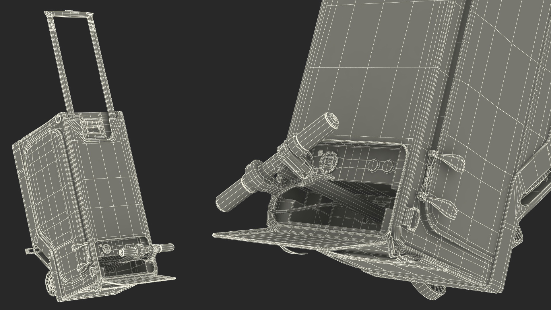 Motorized Suitcase Modobag Rigged for Maya 3D