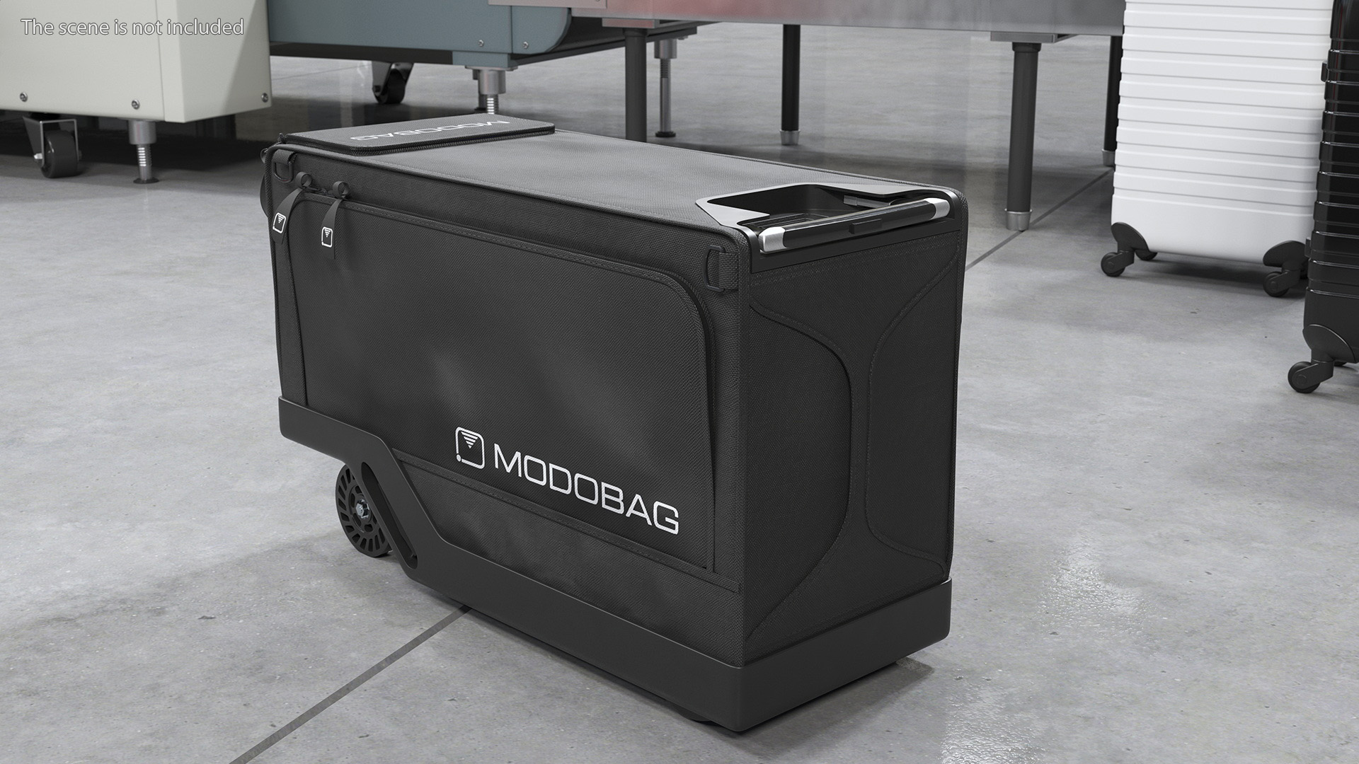 Motorized Suitcase Modobag Rigged for Maya 3D