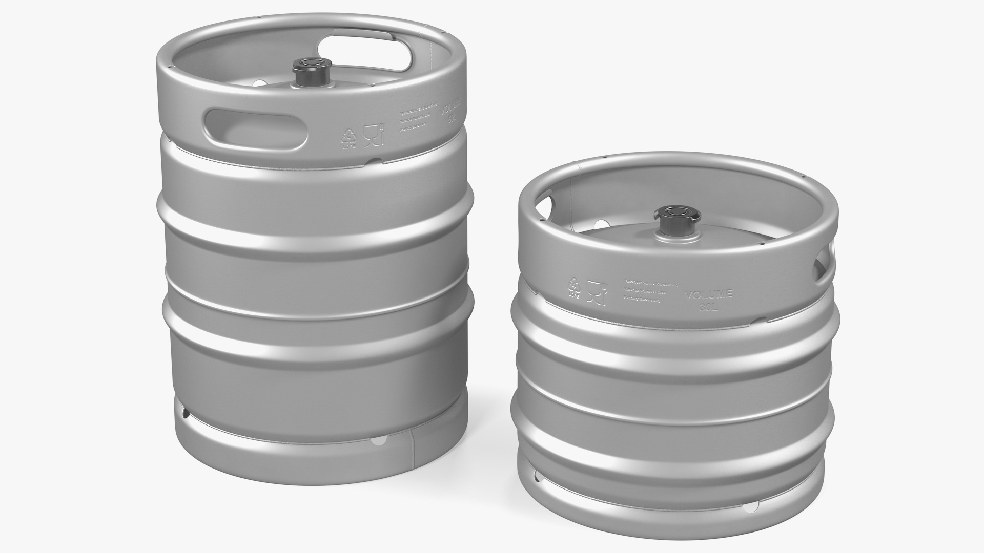 3D Beer Kegs Set model