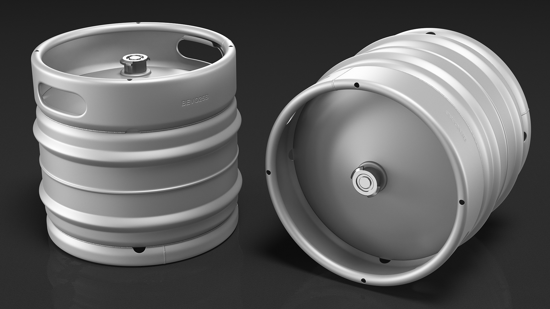 3D Beer Kegs Set model