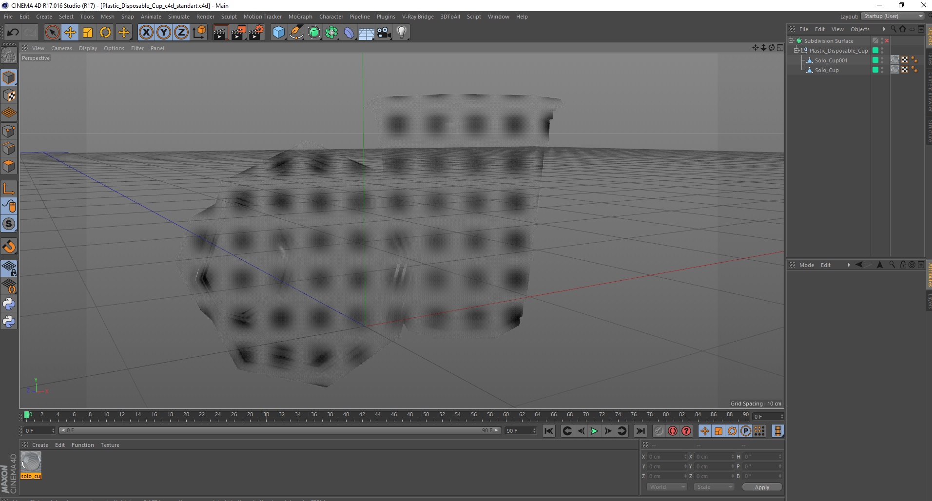 Plastic Disposable Cup 3D