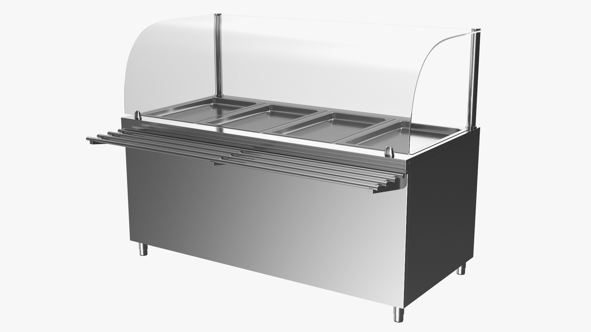 3D Stainless Steel Self Service Line model