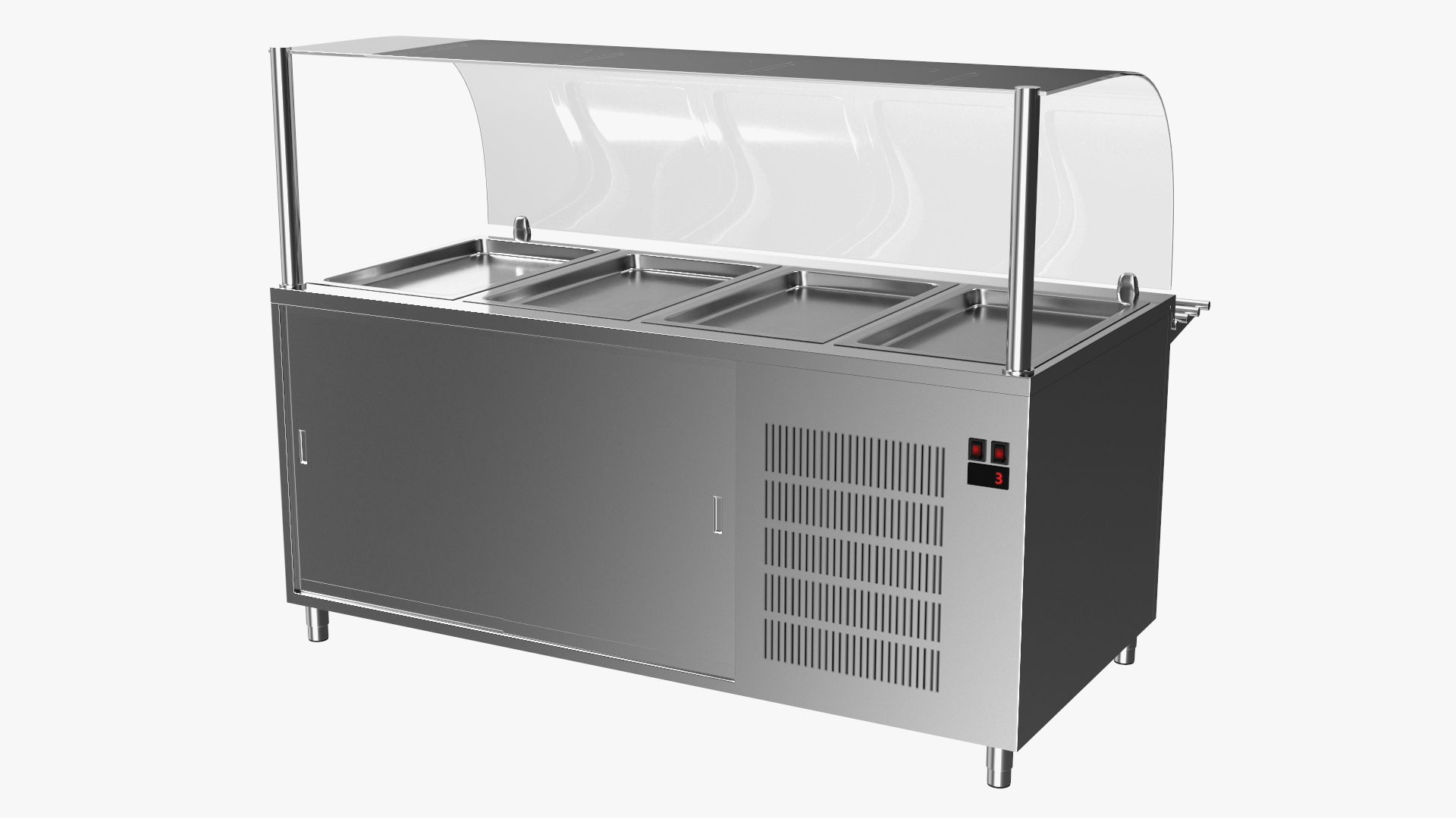 3D Stainless Steel Self Service Line model