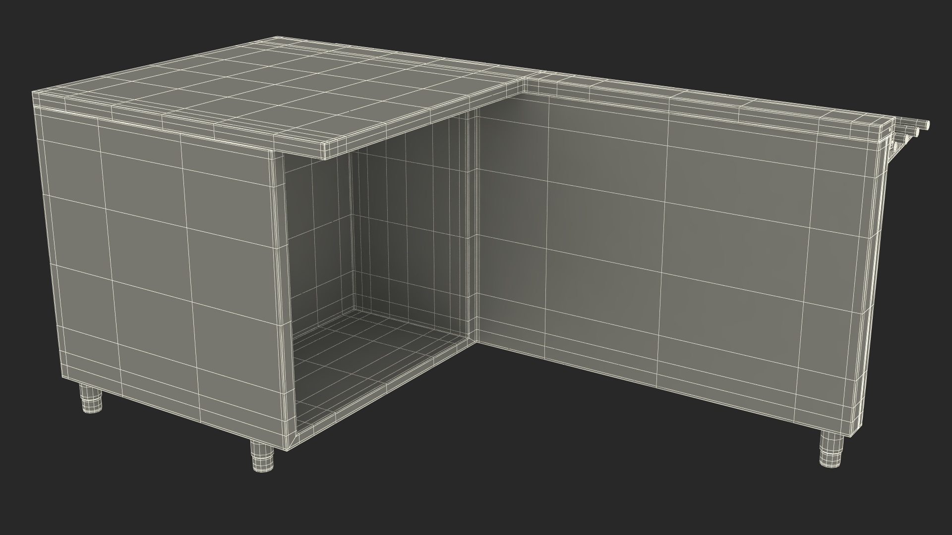 3D Stainless Steel Self Service Line model