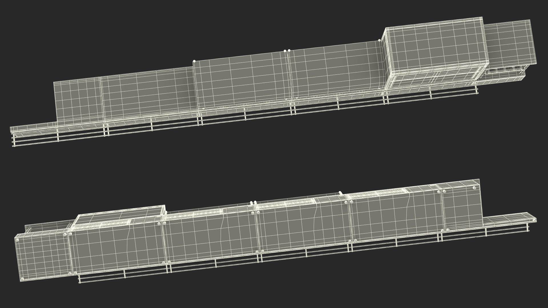 3D Stainless Steel Self Service Line model