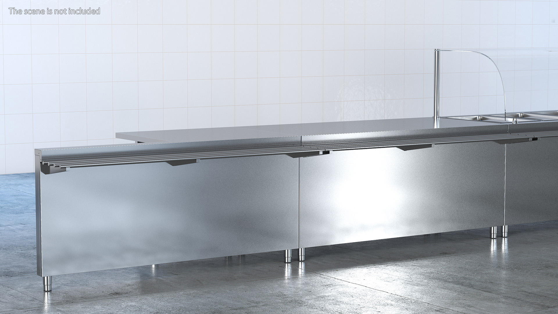 3D Stainless Steel Self Service Line model