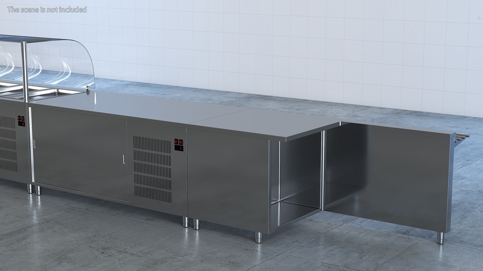 3D Stainless Steel Self Service Line model