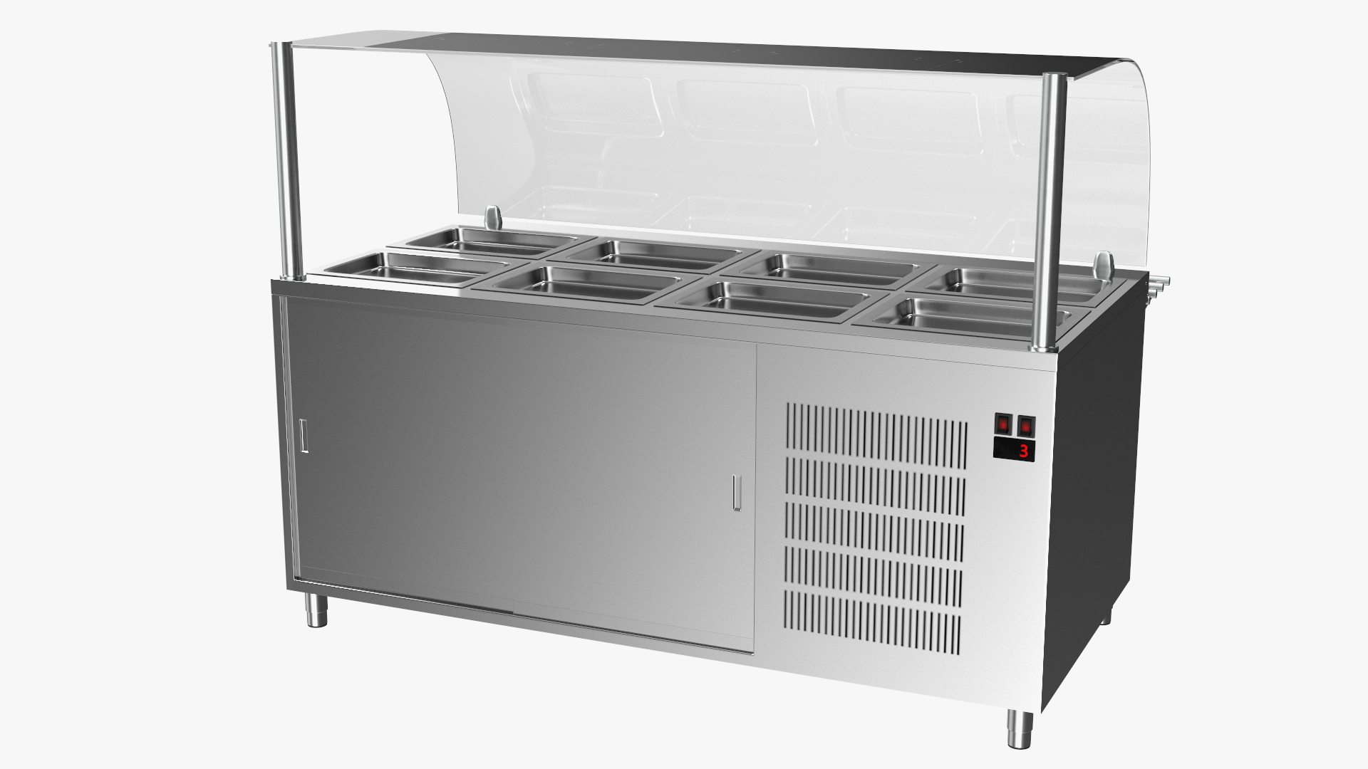 3D Stainless Steel Self Service Line model