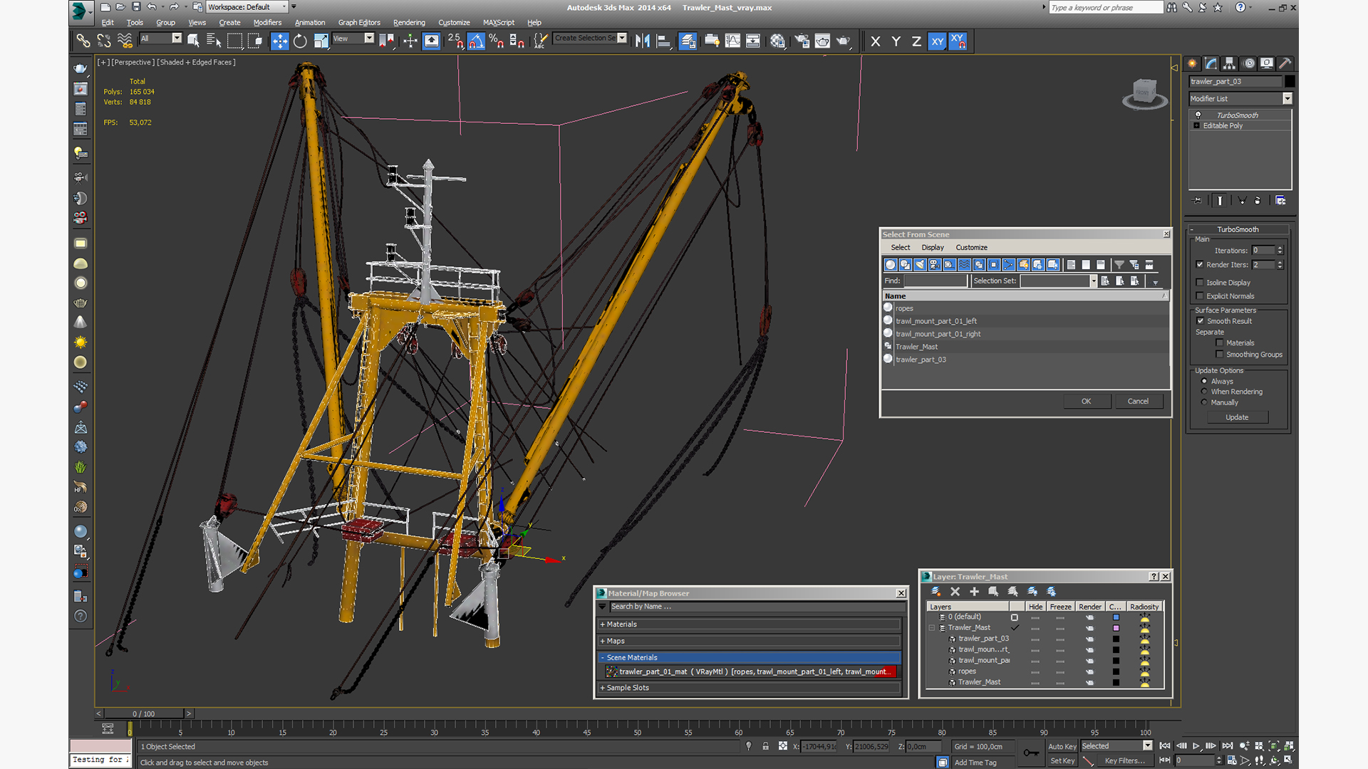 Trawler Mast 3D