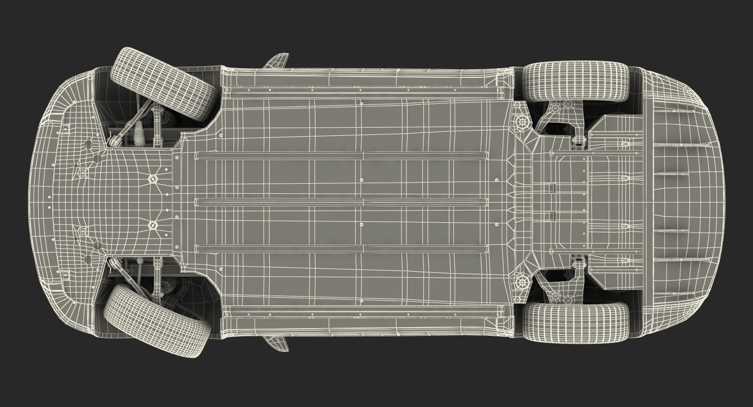 3D model Tesla Model X 100D 2017 Rigged