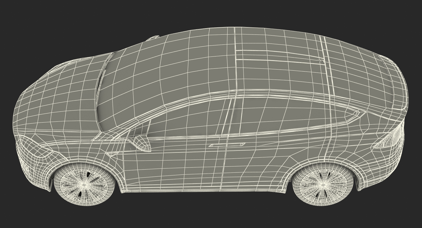 3D model Tesla Model X 100D 2017 Rigged