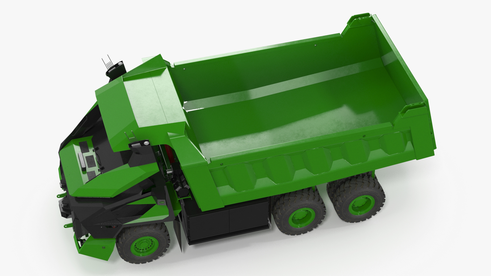 3D Autonomous Electric Mining Truck Green model