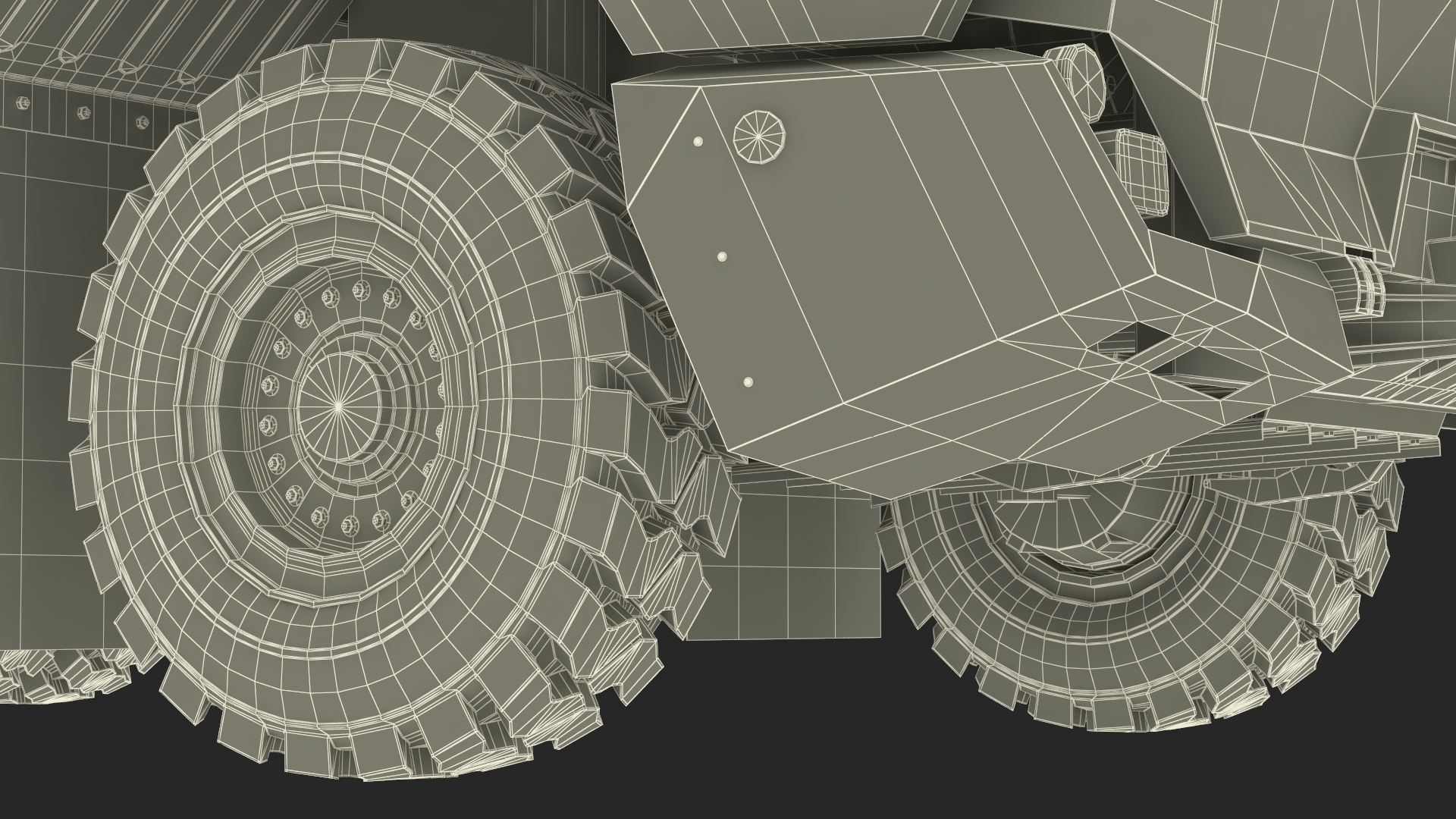 3D Autonomous Electric Mining Truck Green model