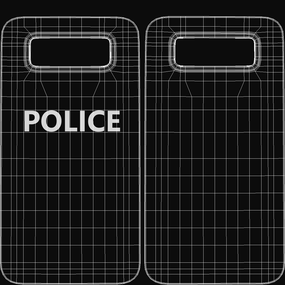 3D Police Ballistic Shield model