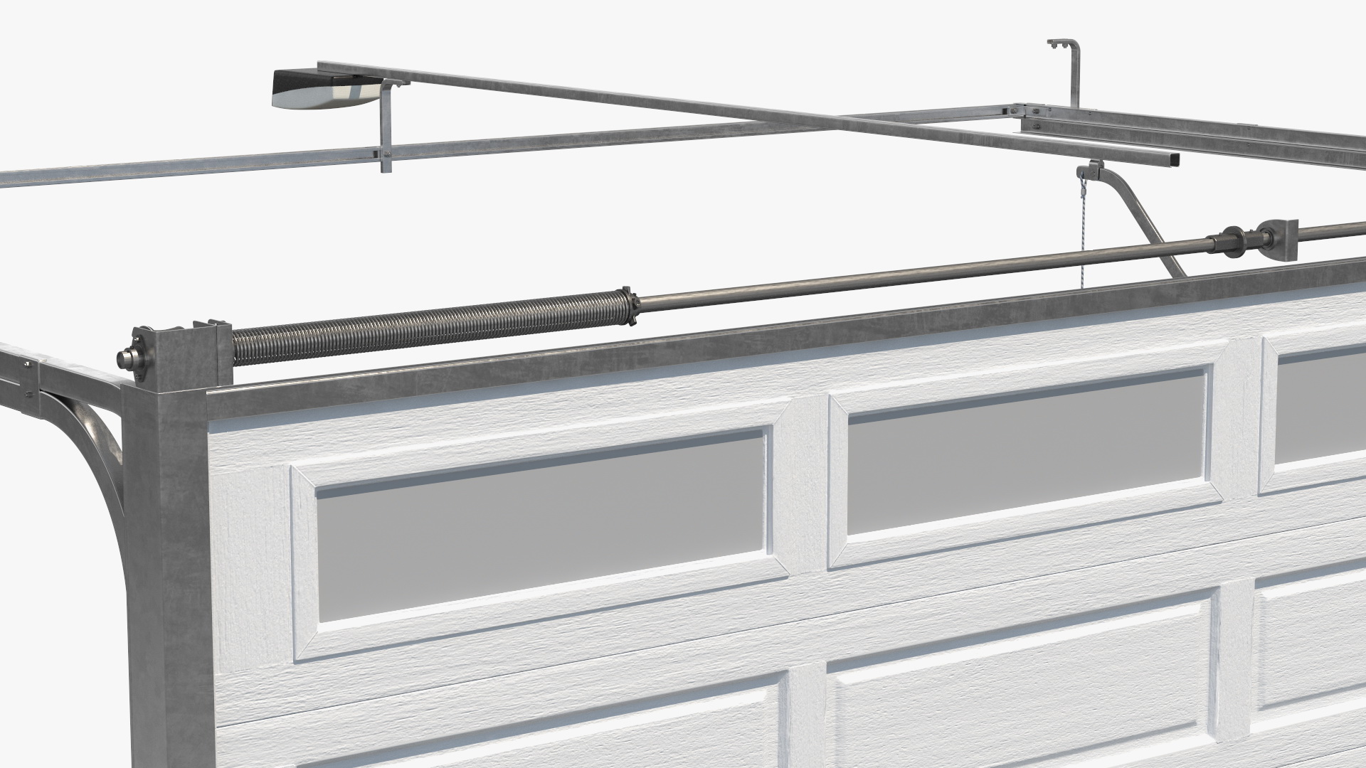 Electric Garage Doors White 3D